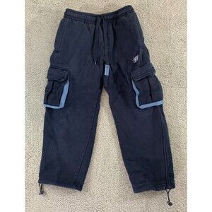 Clench Jeans Blue Cargo Sweatpants Sweats Adjustable Hem Jogger Size Medium (M)